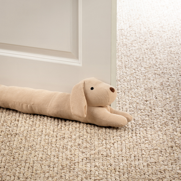 Textino Zugluftstopper Hund 'Lowen' 90 cm Bleached Sand - Beige